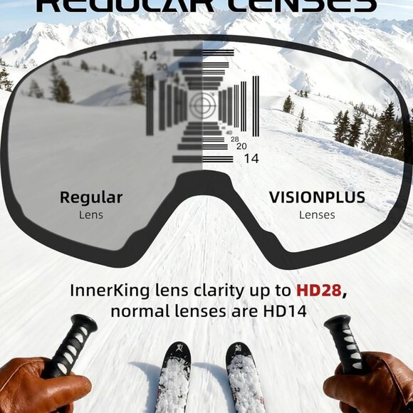 Over Glasses Snow Snowboarding Winter Goggles - Picture 4 of 8